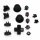JDM030 Controller Knöpfe Set Tasten Button Ersatz + Steuerkreuz + Schultertasten für PS4