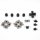 Originale Button Knöpfe Tasten schwarz 14-teiliges Set Für Playstation5 PS5 Controller