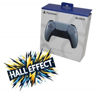 DualSense Wireless-Controller - Sterling Silver + Halleffect Halleffekt Sticks [PlayStation 5] PS5 - Neu