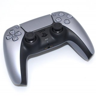 DualSense Wireless-Controller - Sterling Silver + Halleffect Halleffekt Sticks [PlayStation 5] PS5 - Neu