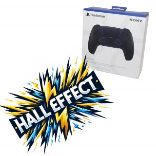 Sony Playstation 5 DualSense Wireless-Controller Midnight-Black + Halleffect Halleffekt Sticks *Neu