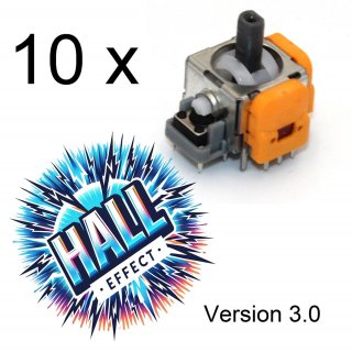 10 x PS5 Analog Halleffect Halleffekt Controller 3D Steuer Modul Thumbstick Stickdrift Potentiometer Orange V3 L -4C