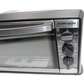 Rommelsbacher BG 1050/E Minibackofen, 1050W, 18l, Edelstahl/schwarz gebraucht