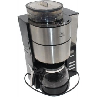 Melitta AromaFresh - Filterkaffeemaschine - mit Glaskanne - integriertes Mahlwerk - Timer Funktion - 10 Tassen - Pure Black- gebraucht