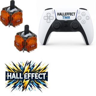 DualSense Wireless-Controller weiss Sony + Hall Effekt TMR Orange Analog Sticks [PlayStation 5 ] PS5 PS 5 PS-5  gebraucht