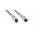 50 x SAT DVB-S SatelitenKabel F Stecker 75 Ohm für Satellit LNB Anschlusskabel Receiver weiß Goobay