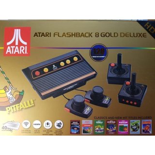 Atari Flashback 8 Gold HD mit 120 Spielen und 2 Wireless Controllern & 2 Paddle Controller