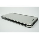 Iphone 7 Plus / 5.5 LED View Flip Case Tasche Silber Cover Schutzhülle