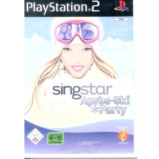 PlayStation 2 Konsole PS2 Black + SingStar Après-Ski Party (inkl. 2 Mikrofone) + 3 Spiele gebraucht