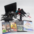 PlayStation 2 Konsole PS2 Black + SingStar Après-Ski Party (inkl. 2 Mikrofone) + 3 Spiele gebraucht