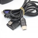 PlayStation 2 Konsole Slim PS2 Black + 1 Spiel + Lenkrad + Controller
