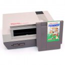 Original NES Nintendo Konsole Gerät 1 Controller & Spiel Four Players Tennis