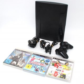 Sony PlayStation 3 super slim 320 GB schwarz CECH-4004A gebraucht