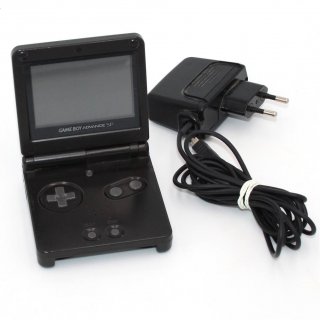 GameBoy Advance SP Black/Schwarz + Netzteil - gebraucht