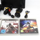 Sony PlayStation 3 super slim 120 GB schwarz CECH-4004A gebraucht + 3 Spiele