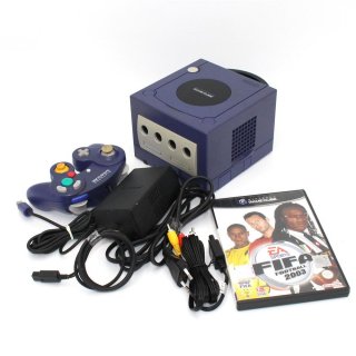 Nintendo GameCube - Konsole Lila Blau - 1 Controller - 1 Spiele gebraucht