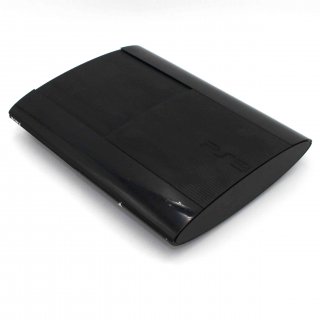 Sony PlayStation 3 super slim 500 GB schwarz CECH-4004A gebraucht + 3 Spiele