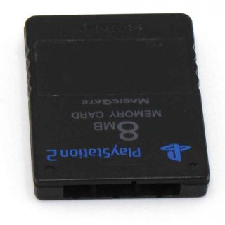 Original Sony PlayStation 2 Speicherkarte Memorycard 8 MB (Megabyte) Schwarz gebraucht