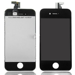 Iphone 4S LCD Display mit Touchscreen / Digitizer Frontscheibe Schwarz A++Version + 8in1 Öffner Kit